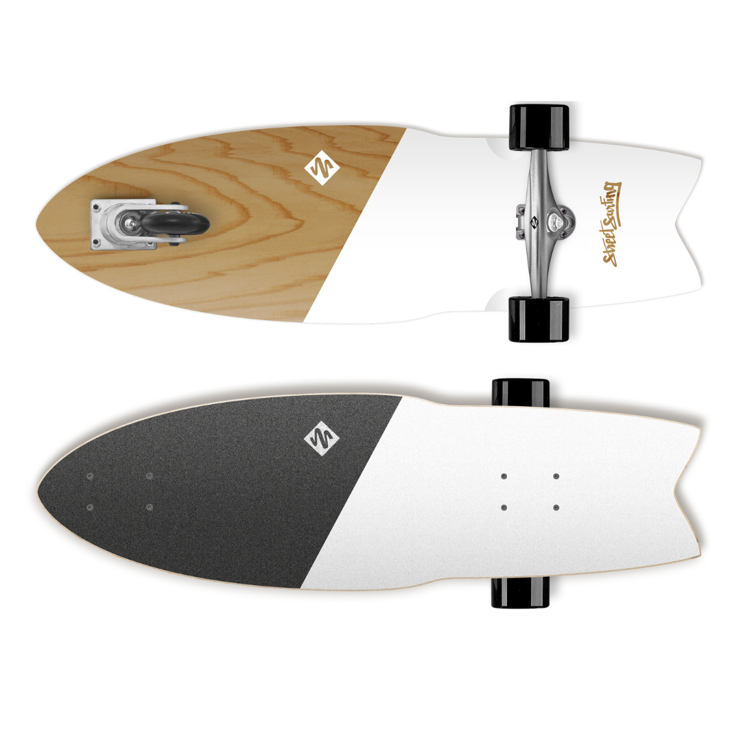 StreetSurfing Shark Attak Koa White 4